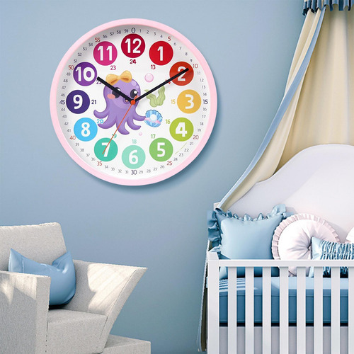 Enseñanza Relojes De Aprendizaje Reloj De Pared Para Pulpo