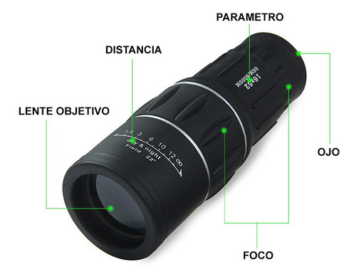 Imagen 2 de 10 de Monocular Hd 16x52 Profesional Lente Pro Bak4 Waterproof