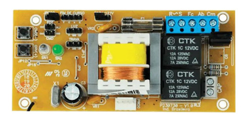 Imagem 3 de 4 de Kit Central Placa Motor Portão Ppa Pop Prog + Capacitor