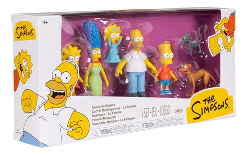 Set 7 Figuras Simpsons Bart Homero Lisa Marge Jakks Pacific