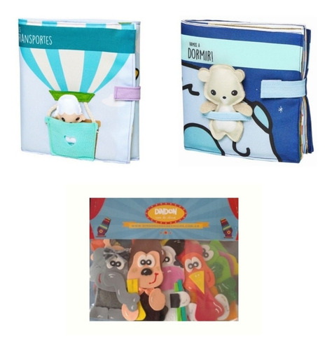 Combo Primera Infancia: Títeres + Libros Sensoriales