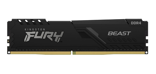 Imagen 1 de 2 de Memoria RAM Fury Beast DDR4 gamer color negro  32GB 1 Kingston KF432C16BB/32