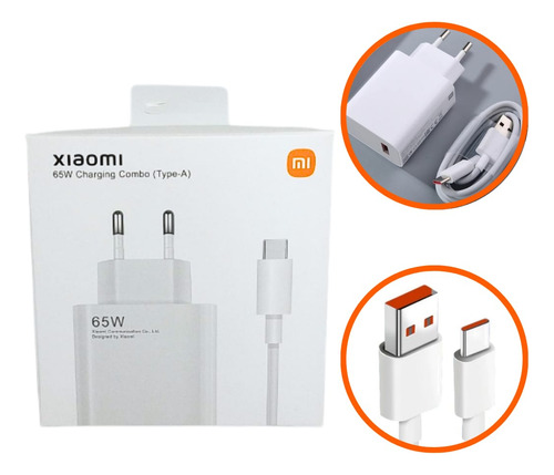 Carregador Para Celular 65w Turbo Compativel Redmi Mi 11