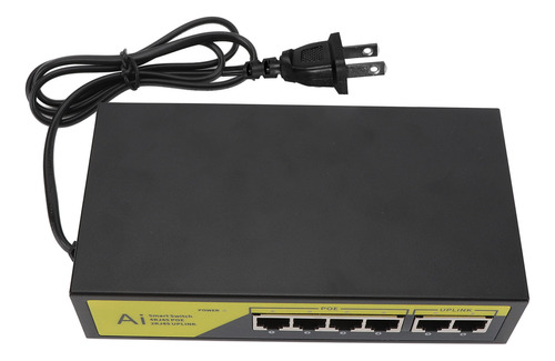 Conmutador Poe De 4 Puertos 10/100mbps/2 Puertos 10/100mbps