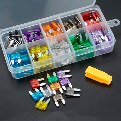 Kit Fusível Automotivo 3886 10 Modelos 100 Peças De 2a A 35a