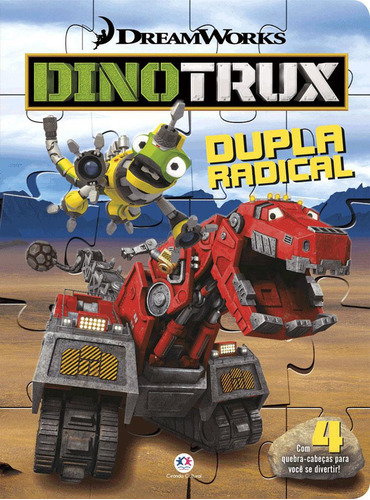 Livro Quebra-cabeça De 6 Peças Dinotrux Dupla Radical