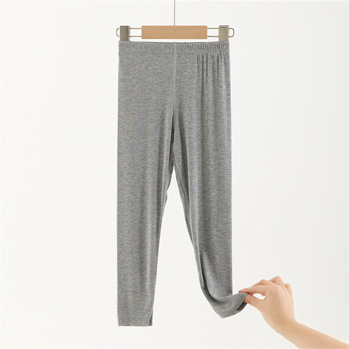 Pantalones Para Niños De Color Liso Con Cintura Elástica, Ta
