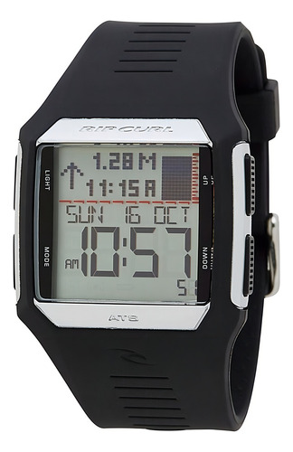 Relógio Rip Curl Rifles Silver Trestles Tábua Black Pratas Cor da correia Preto Cor do bisel Prata Cor do fundo Cinza