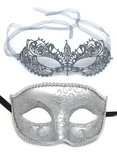 Paquete De 2 Máscaras Parejas Venecianas De Máscaras ...