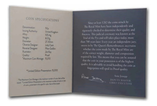Harry Potter 25 Aniversario Moneda Conmemorativa Plata.925 (Usado)