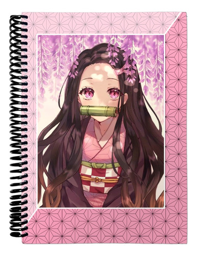 Cuaderno Libreta Anotador A6 Lisa Demon Slayer  - Nezuko 90