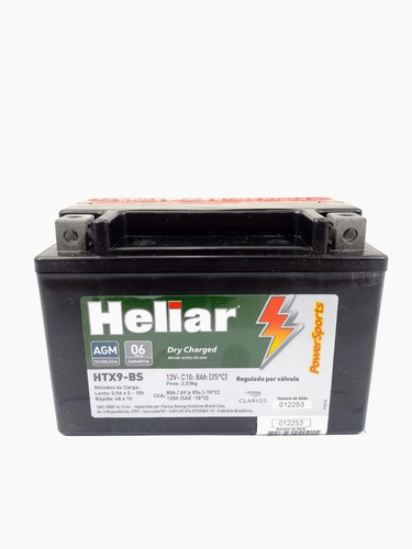 Bateria Ytx9 Bs Cbr 900 Htx9 Bs