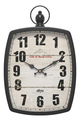 ~? Menterry Rectangle Retro Large Wall Clock, Diseño Vintage