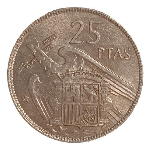 España 25 Pesetas 1957 (64)  Exc Km 787 Francisco Franco