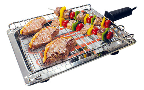 Churrasqueira Elétrica Grill Portátil 1650w Resistência 220v