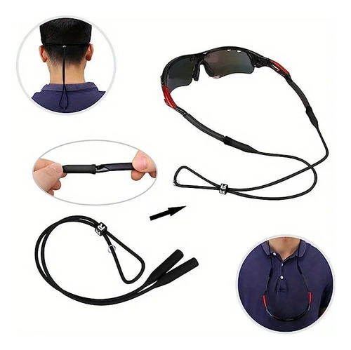 Sujetador Lentes Ajustable Silicona Anti Caida Para Gafas