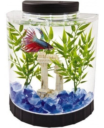 Tetra Led Half Moon Betta Kit Pecera C/luz Pequeños Peces