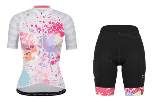 Conjunto Ciclismo Dama Jersey + Calza Bolsillo Oslo Art