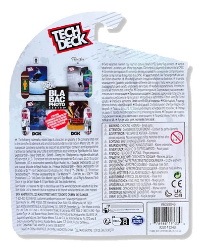 Patinetas Tech Deck Pack Coleccionable Series Dedos Blanco Beige