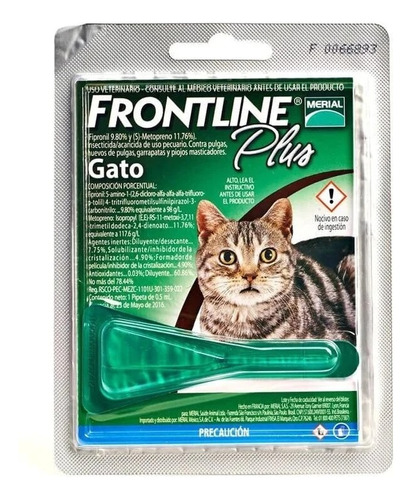 Frontline Plus Antipulgas Para Gatos