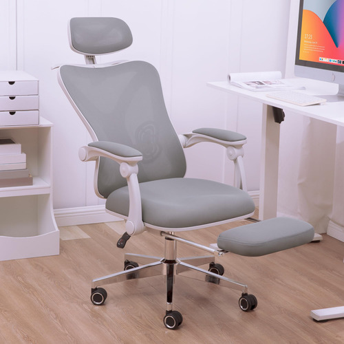 Silla De Oficina Ergonomica Con Reposapies | Soporte Lumbar 