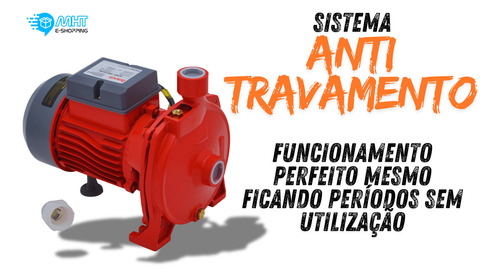 Bomba D'agua Centrifuga Branco 1,0cv Bivolt Rotor Em Latão