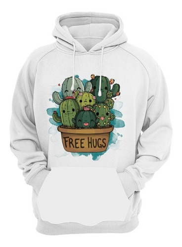  Sudadera Cactus Abrazos Free Hugs Regalo Creativa Mod.183