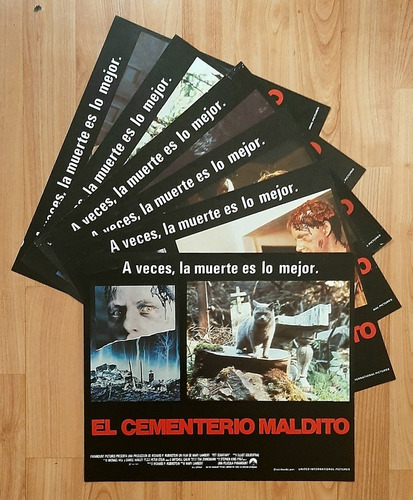 Pet Sematary Lobby Cards Set Completo Stephen King 1989