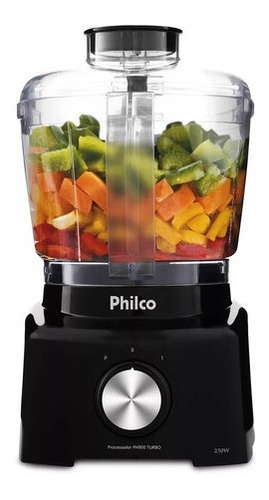 Processador De Alimentos Philco Ph900 Turbo 250w Preto 110v