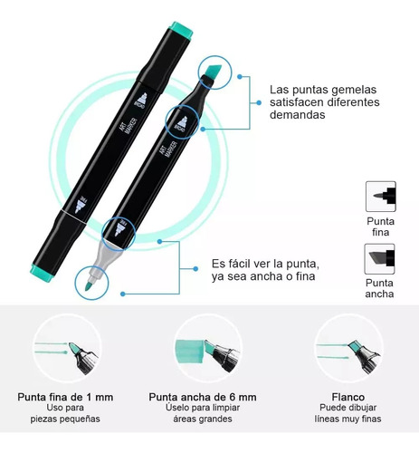 Marcadores Profesionales Doble Punta Touch X120 Colores