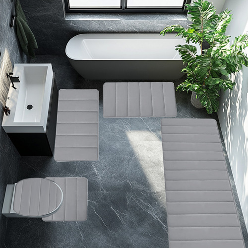 Juego De 5 Alfombrillas De Baño Grandes Para Inodoro De 5 Pi