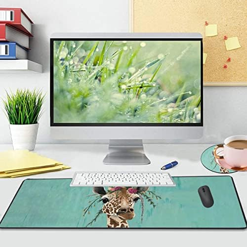 Mouse Pad Rvhoezzm RVH-R1-Mouse-011 jirafa con tocado floral.