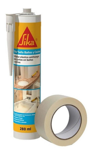 Sellador Elastico Sika Sello Baños Y Cocinas *280 Ml