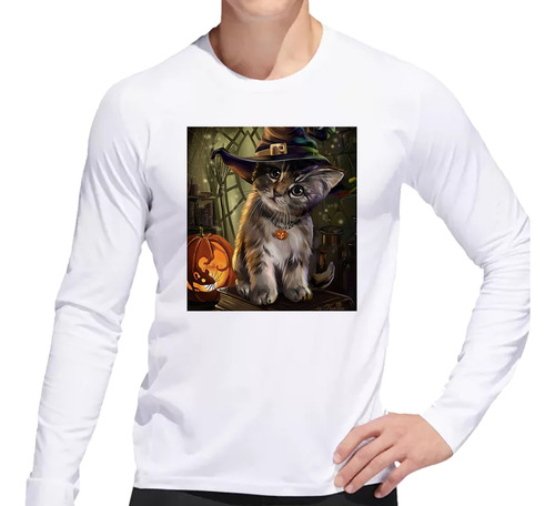 Remera Hombre Ml Gato Michi Karen Felino Animal Patas Cat P4