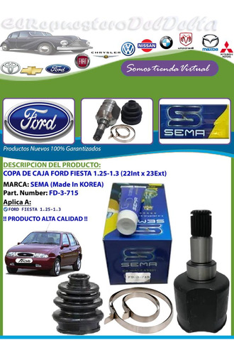 Copa De Caja Ford Fiesta 1.25-1.3 - 22inx23ext
