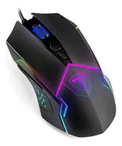 Comprar TERPORT 1KHz Mouse Gamer Con 7 Botones Programables Luces RGB, 7200 Dpi\u002F5 Niveles Adjustables, Raton Gamer Para Juegos Programable S709 USB Para Computadoras Laptops