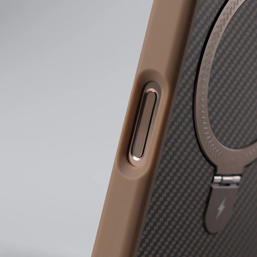 Capa De Telefone Com Suporte De Fibra De Carbono Para iPhone