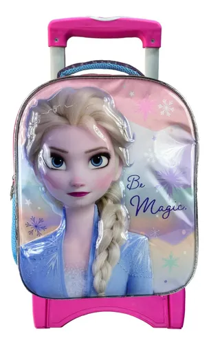 Kit Mochila Frozen Con Ruedas Lonchera Lapicera Orig Kinder