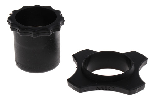 Micrófono De Protección Base Inferior Hexagonal Mic Negro