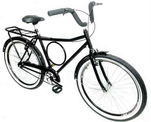 Bicicleta Aro 26  Retro Vintage Barra Circular Pneu Faixa Br