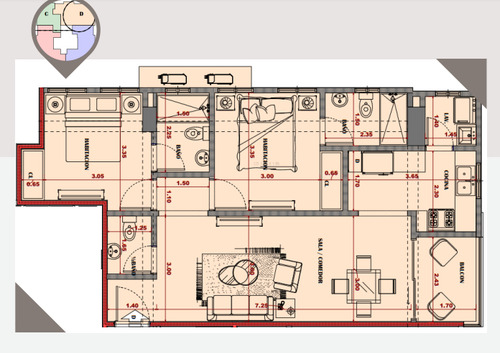 Proyecto De 2 Habitaciones En El Millon Sep 2024