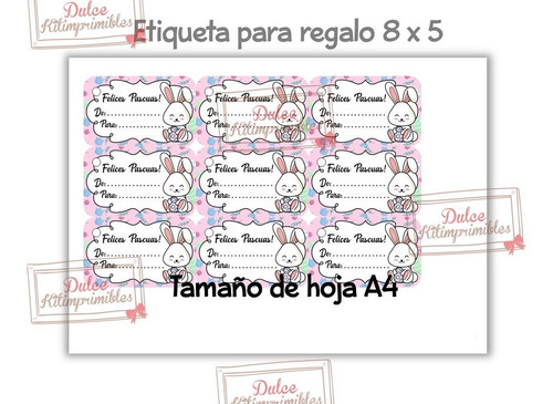 Kit Imprimible Felices Pascuas Conejo Cajita Cubo Bolsita 09