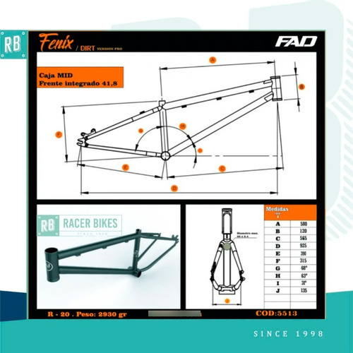 Imagen 3 de 10 de Cuadro Bicicleta Fad Pro Dirt Rod. 26 Acero Disco - Racer