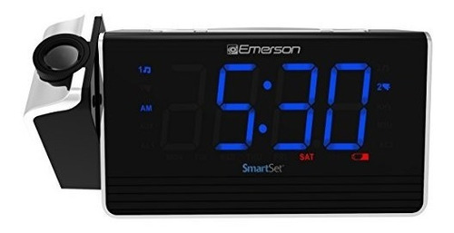 Emerson Smartset Projection Alarm Clock Radio Con Carga Usb 