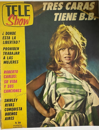 Revista Tele Show, Nº 40, Brigitte Bardot Uruguay 1967 Cr04