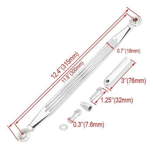 Shaoke Varilla De Cambio Cromada, Compatible Con Harley