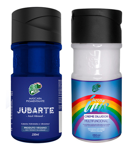  Kit Jubarte 150ml E Diluidor Arco Iris 150ml Kamaleão Color Tom Azul Abissal