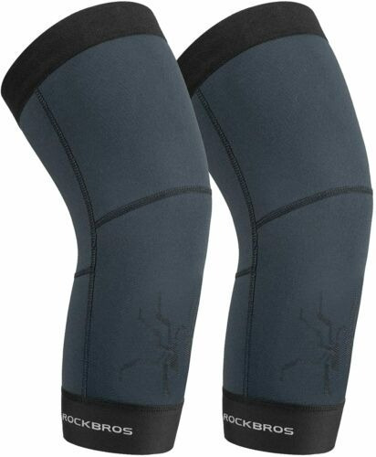 Imagen 1 de 7 de Par Mangas Pierna Rodilla Calidas Ciclismo Motorizado Rockbr