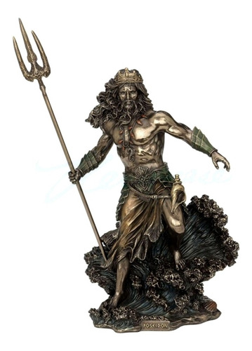 Figura Dios Griego Poseidón Rey De Mar Y Océano Hermano Zeus