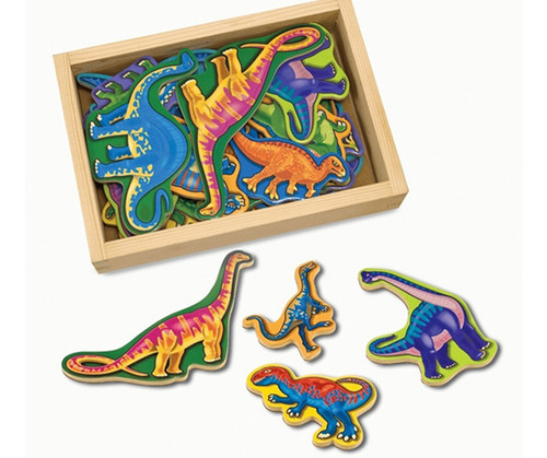 Imagen 2 de 2 de Melissa & Doug Juguete Imanes De Dinosaurios 20 Pzas